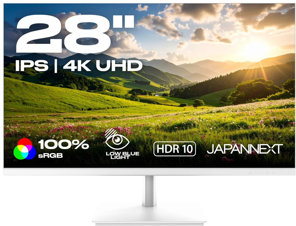 Nezatříděno Carruzzo JAPANNEXT JN-IPS280UHD60F-PW kompiuterio monitorius 71,1 cm (28″) 3840 x 2160 pikseliai 4K Ultra HD LCD Balta