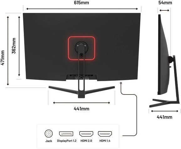 Monitorius JAPANNEXT 80,0 cm JN-V315UHDR 16:9 HDMI/DP UHD