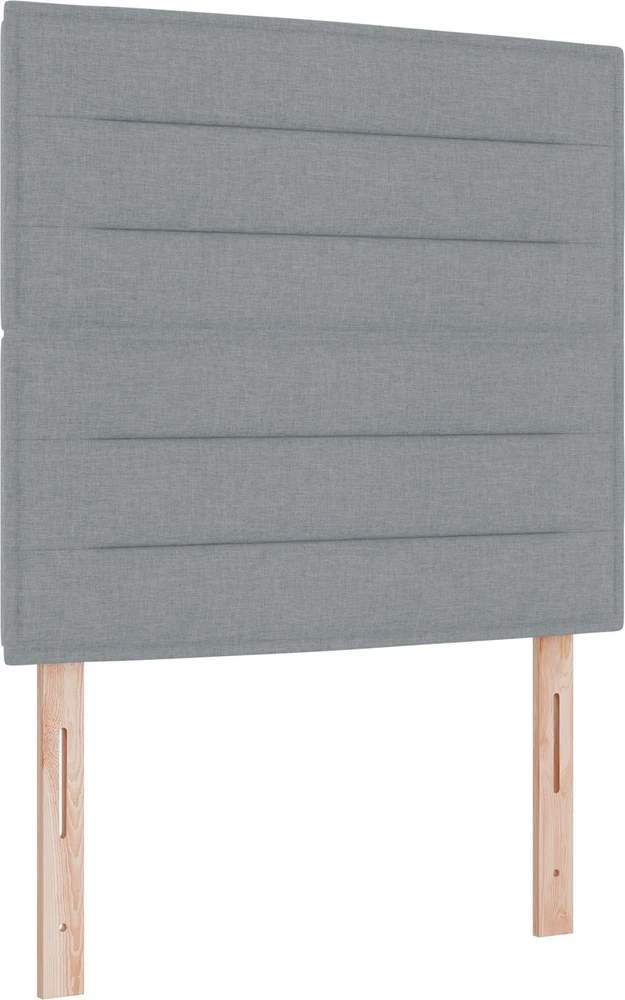 Kiemas lova su čiužiniu Šviesiai pilka 120 x 200 cm audinys