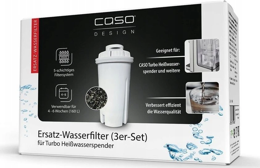 Karšto vandens dispenserio Caso Design Turbo atsarginiai filtrai, 3 vnt.