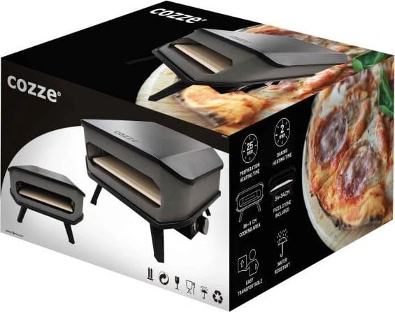 Jata Cozze® 13 colių dujinė picos krosnelė su picos akmeniu, 5,0 kW