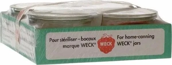 Jata WECK Stiklainis su dangteliu 0,25 l, 4 vnt. rinkinys