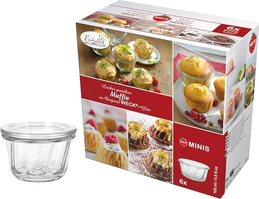 Jata WECK Round Rim Jar Muffin 165 ml, 6 vnt.