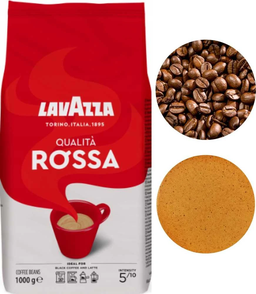 Lavazza | Qualita Rossa | Coffee Beans | Brasilian arabica 40%, African robusta 60% | 1000 g