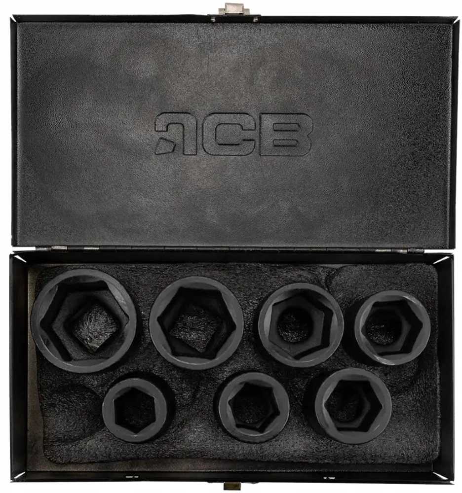 JCB Rinkinys nasadek udarowych głębokich 1'' 7el. (6-kątnych) (24-46mm)