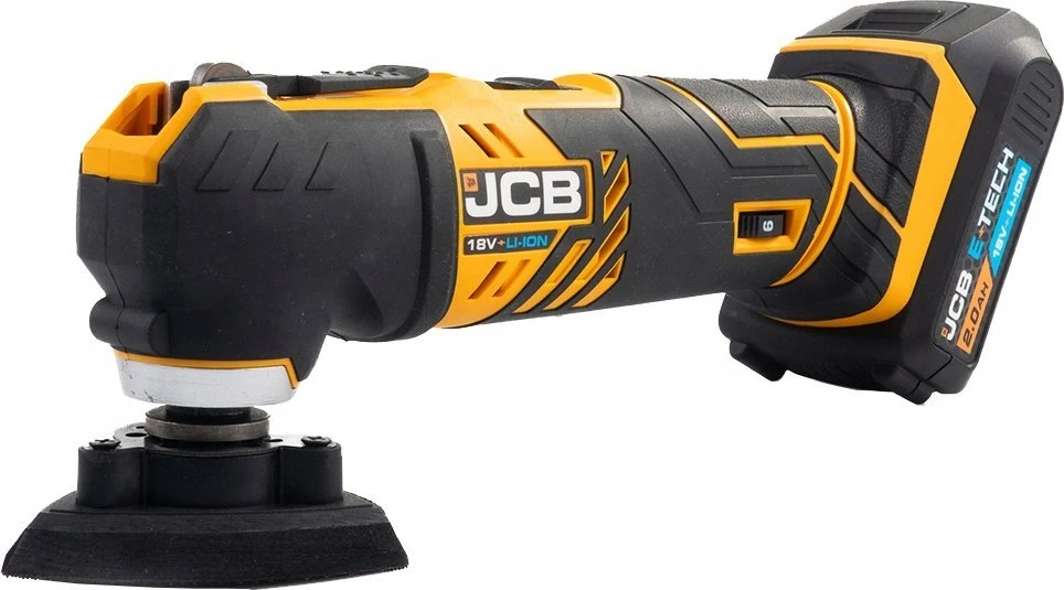 JCB 18V vibruojantis daugiafunkcis įrankis (2Ah baterija, įkroviklis, krepšys)
