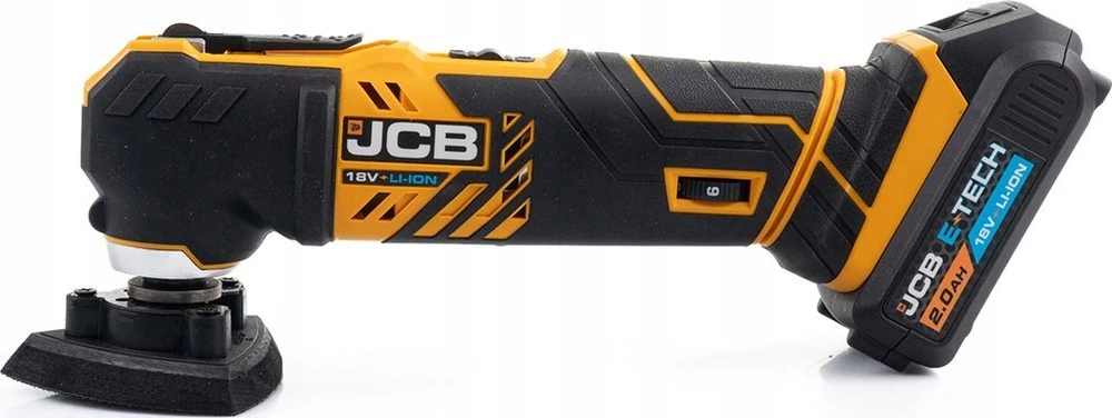 JCB 18V vibruojantis daugiafunkcis įrankis (2Ah baterija, įkroviklis, krepšys)