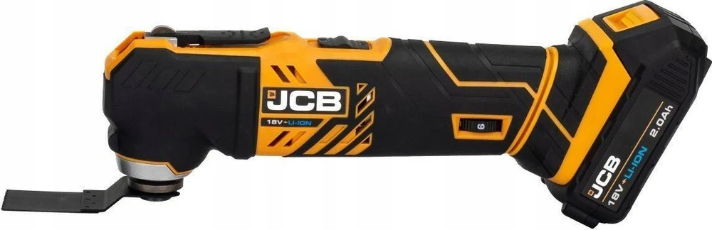 JCB 18V vibruojantis daugiafunkcis įrankis (2Ah baterija, įkroviklis, krepšys)
