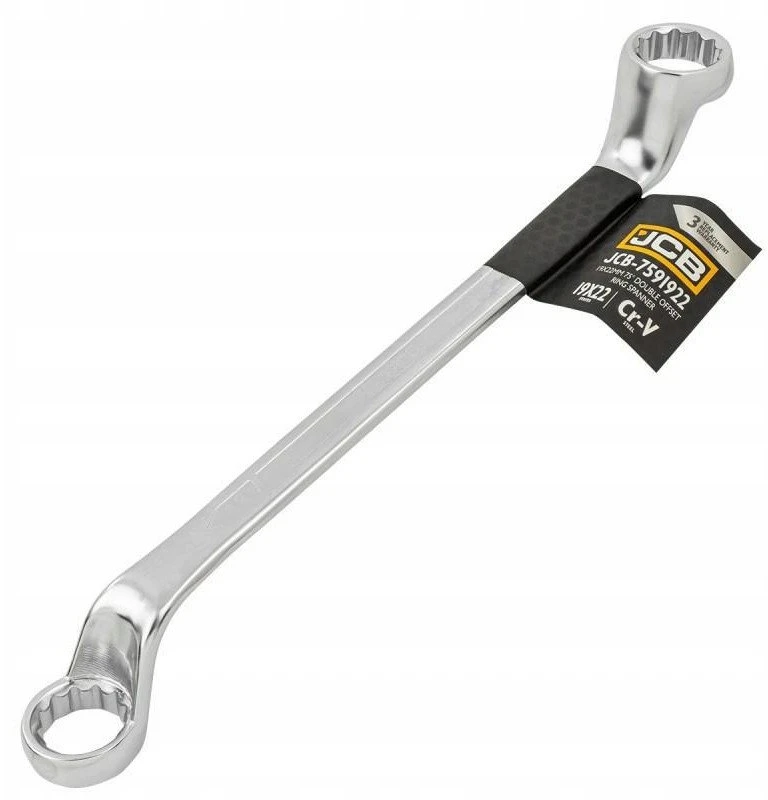 JCB 75 laipsnių kampinis žiedinis veržliaraktis 19x22mm