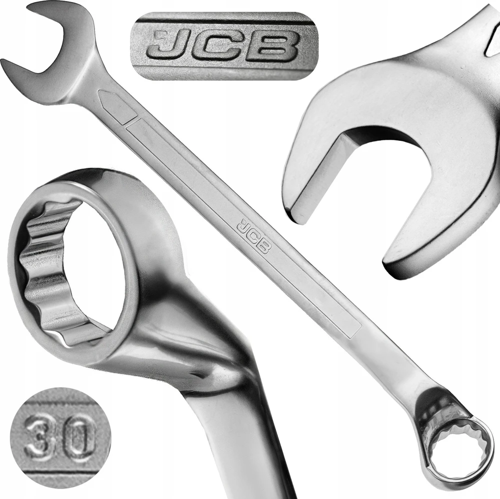 JCB 75 laipsnių kampu atviro galo veržliaraktis 30 mm