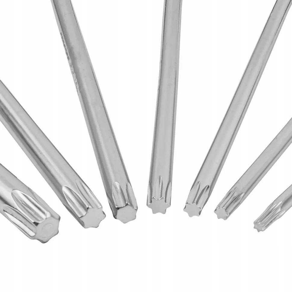 JCB Ypač ilgų TORX raktų rinkinys, 7 dalių (T10-T40)
