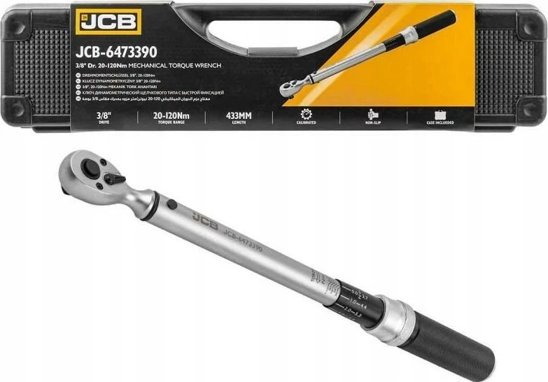 Dinamometrinis raktas JCB 6473390; 3/8''; 20-120 Nm