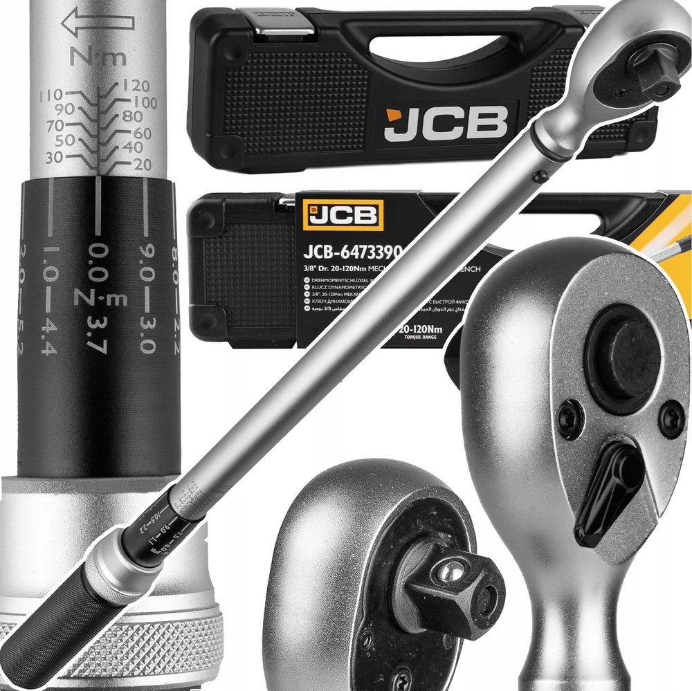 Dinamometrinis raktas JCB 6473390; 3/8''; 20-120 Nm