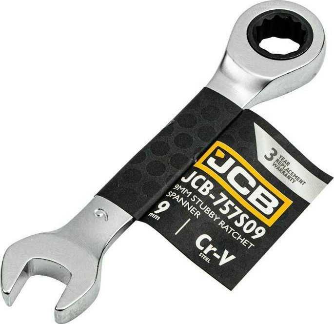 JCB KLUCZ PŁASKO-OCZKOWY Z GRZECHOTKĄ KRÓTKI 9mm