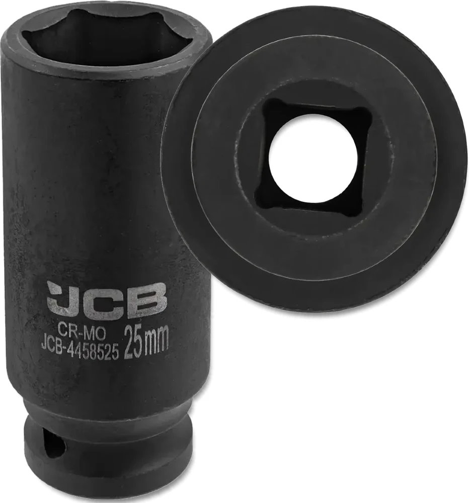 JCB JCB Gilaus smūginio antgalių GALVUTĖ 1/2'' Cr-Mo 6-kampė 25mm VERŽLIARAKTIS GALVUTĖ