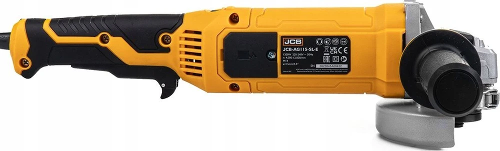 JCB kampinis šlifuoklis 1200 W, 230 V 115 mm, reguliuojamas greitis