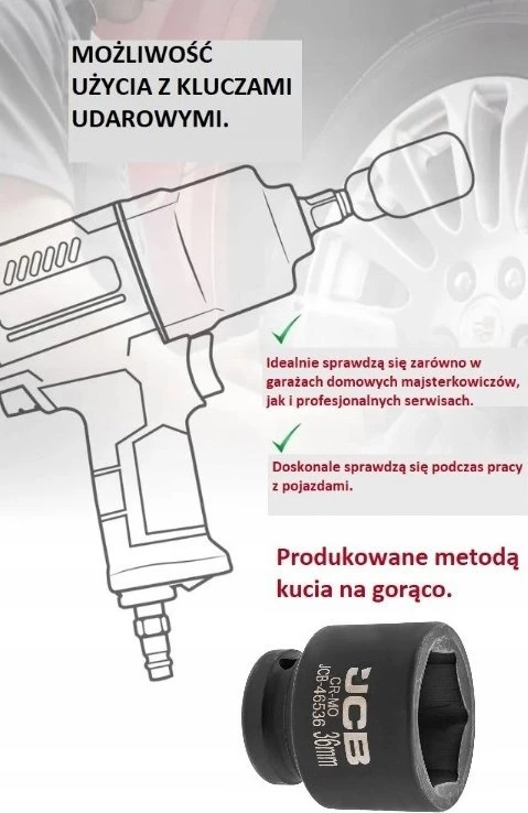 JCB Nasadka smūginis 3/4'' 30mm (6-kątna)