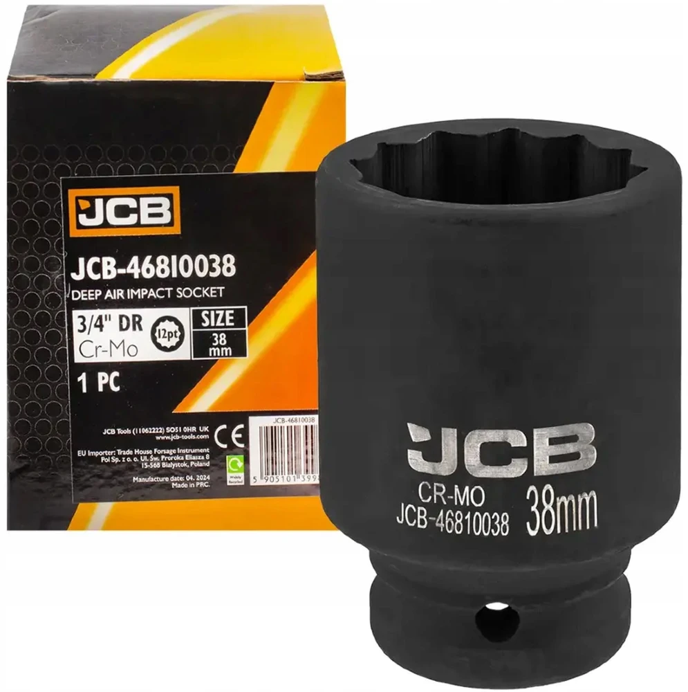 JCB Nasadka smūginis gili 3/4'' 38mm (12-kątna)