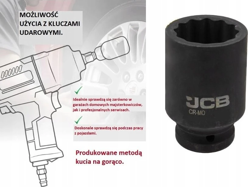 JCB Nasadka smūginis gili 3/4'' 40mm (12-kątna)