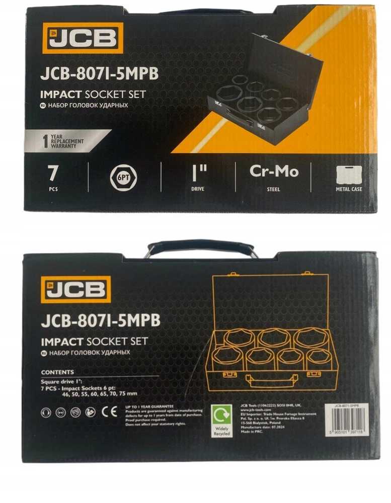 JCB JCB NASADKI UDAROWE 6K 1'' 7szt. (46-75mm)