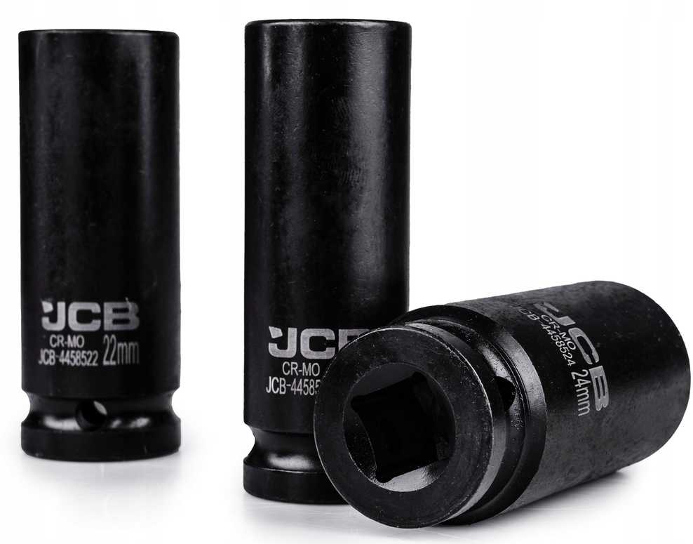 Smūginių sukimo galvučių komplektas JCB 4107-5MPB; 1/2''; 10-24 mm; 10 vnt.