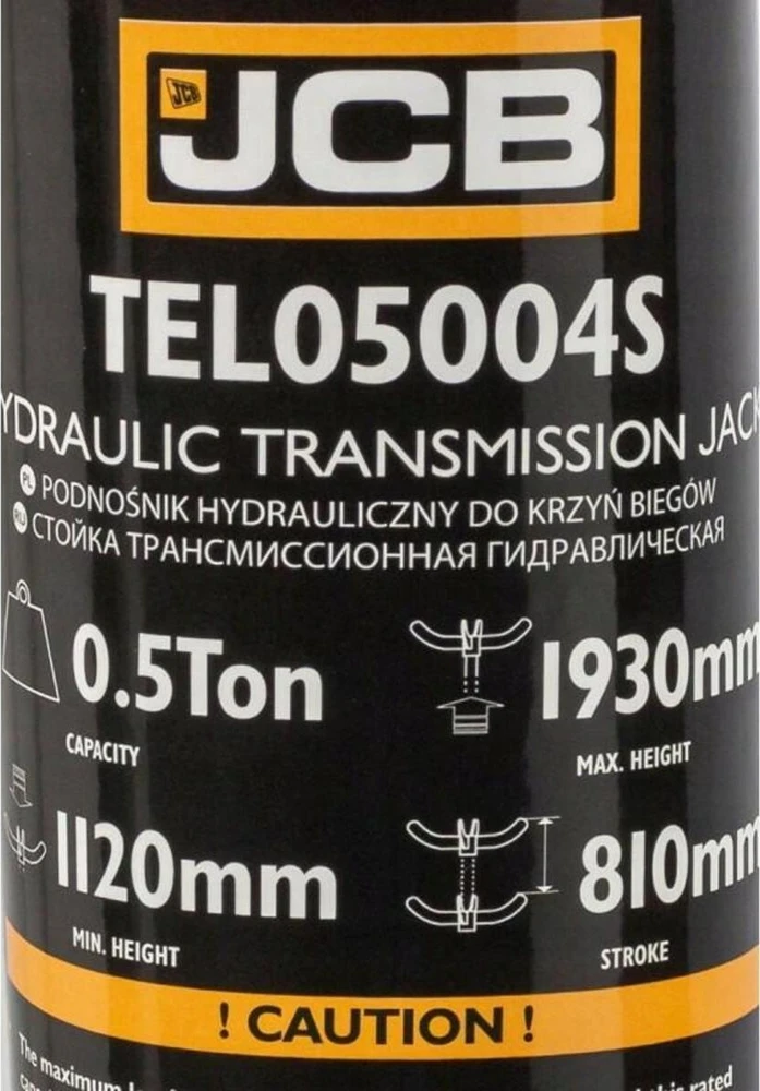 JCB hidraulinis pavarų dėžės keltuvas 0,5 t (min. aukštis 1140 mm, maks. aukštis 1940 mm)
