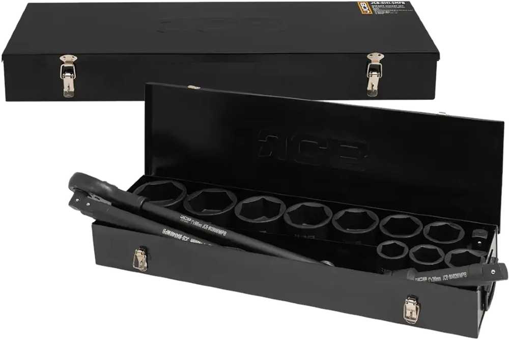 Smūginių sukimo galvučių komplektas JCB 8141-5MPB; 1''; 36-80 mm; 15 vnt.