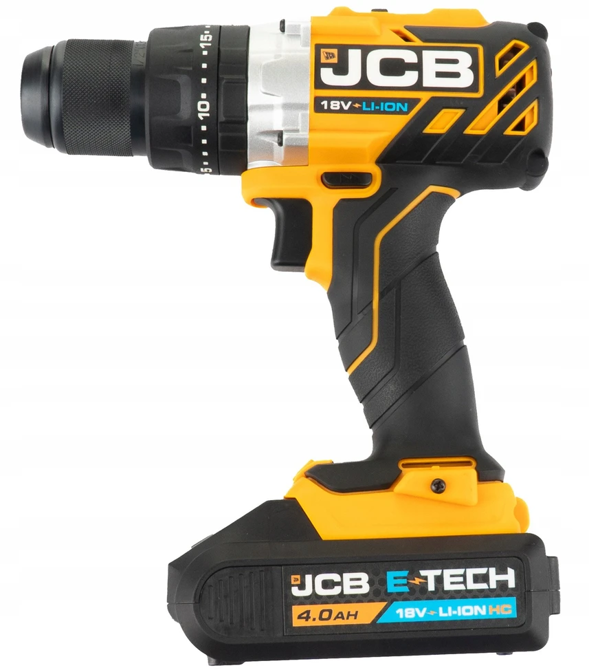 JCB 18V gręžtuvas-suktuvas su 4.0Ah baterija