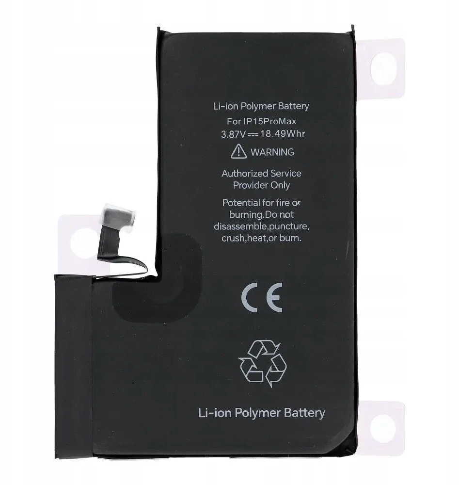 JCID diagnozuojama (naudota) baterija, skirta „iPhone 15 Pro Max“, 4780 mAh (didelės talpos)
