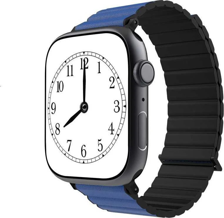 Jcpal Dirželis FlexDuo do Apple Watch 38/40/41 mm juoda/tamsiai mėlyna