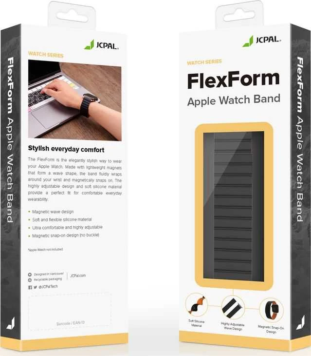 Jcpal Dirželis JCPal FlexForm do Apple Watch Band Juodas (38/40/41mm)
