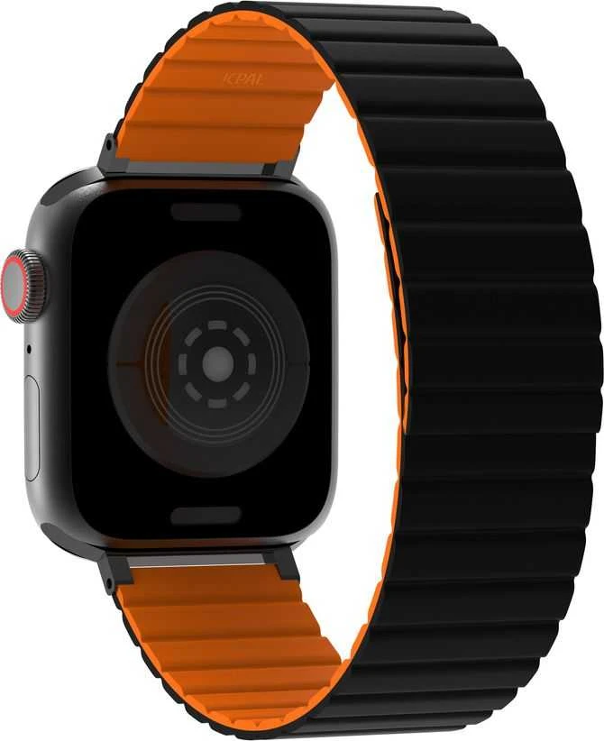 Jcpal Dirželis JCPal FlexForm do Apple Watch Band Juodas/Oranžinis (38/40/41mm)