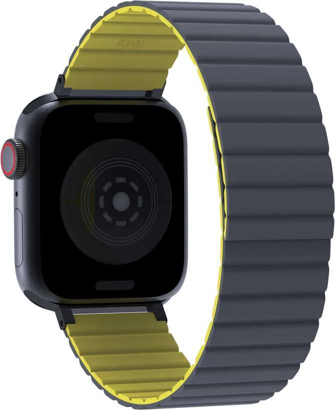 Jcpal Dirželis JCPal FlexForm do Apple Watch Band Gray/Geltona (38/40/41mm)