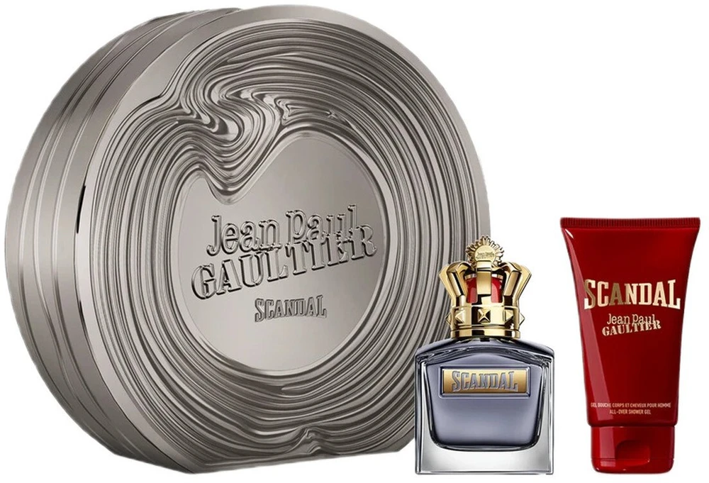 Jean Paul Gaultier Scandal Pour Homme rinkinys tualetinio vandens purškiklis 100ml + dušo želė 75ml