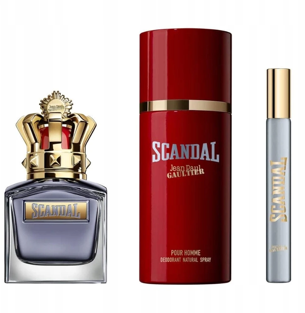 Jean Paul Gaultier Scandal Pour Homme Christmas 2024 rinkinys vyrams (EDT, 50 ml + dezodorantas, 150 ml + EDT, 10 ml)