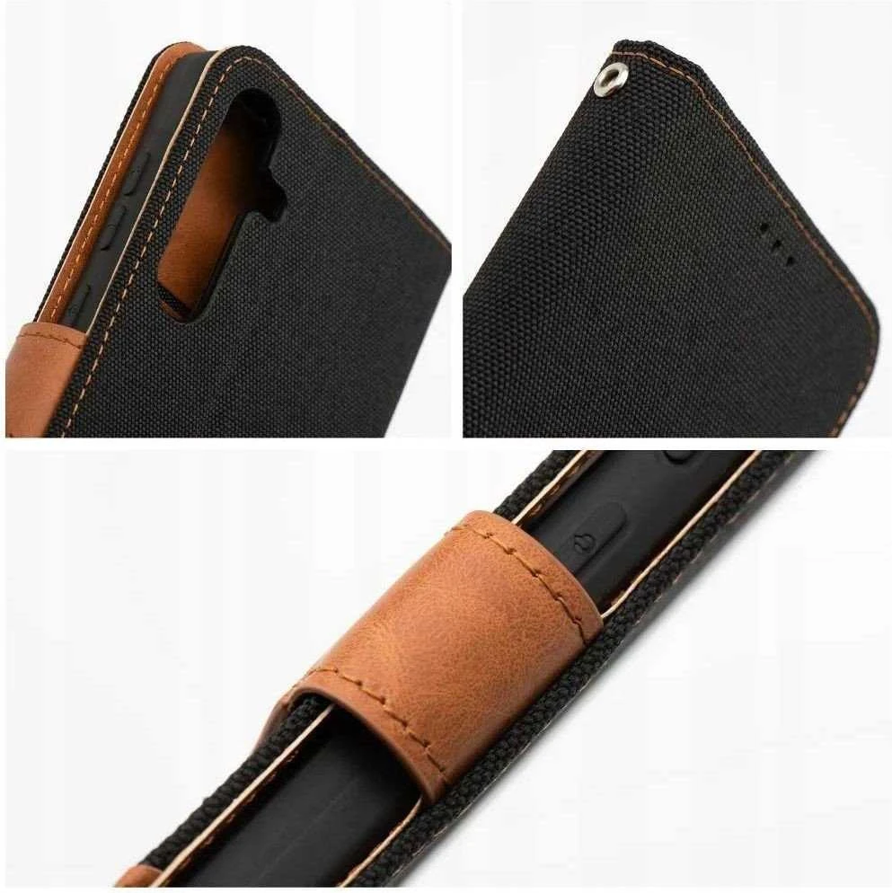 Dėklas Oem JEANS Book skirtas Samsung Galaxy S25 Edge juodos spalvos