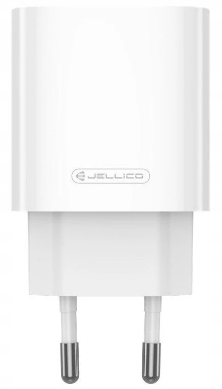 JELLICO sieninis įkroviklis EU53 PD 30W 1xUSB-C + laidas USB-C - USB-C Baltas