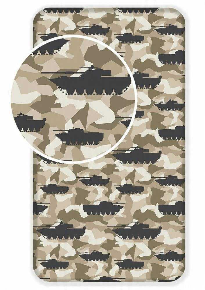 Jerry Fabrics Tank Vaikiška paklodė su guma, 90x200+25 cm