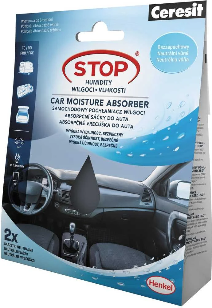 Sausintuvas Drėgmės rinktuvas Ceresit Mini Sachets Car, 100 g
