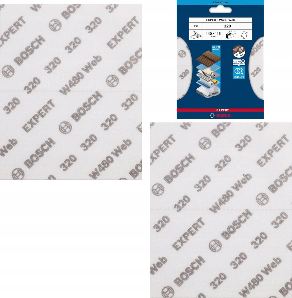 Bosch Šlifavimo tinklelis 115x140mm, G320