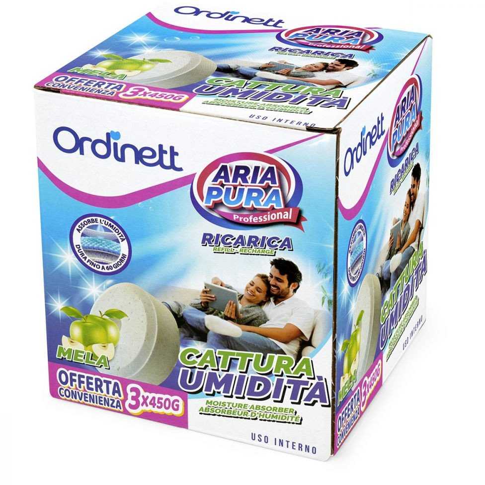 Sausintuvas ORDINETT Moisture absorbent refill tablets 450g x 3 pcs. apple