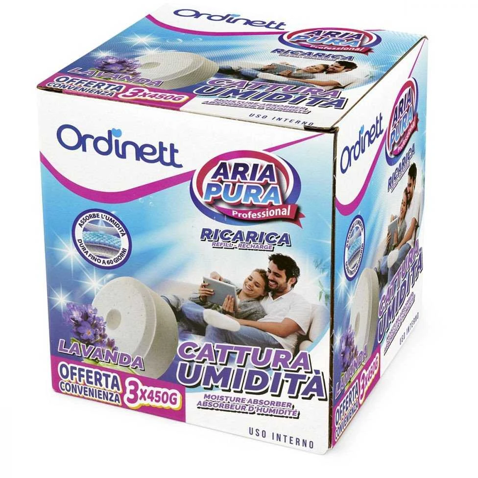 Sausintuvas ORDINETT Moisture absorbent refill tablets 450g x 3 pcs. lavender