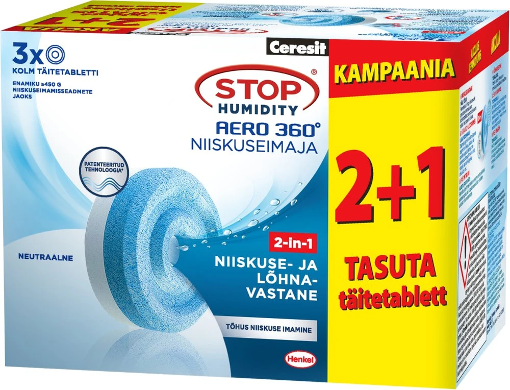 Sausintuvas Drėgmės rinktuvo tabletės Ceresit Aero Device Promo, 1350 g