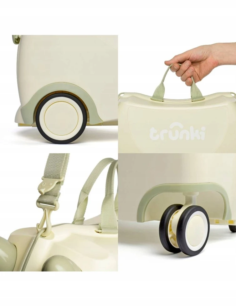Kelioninis JetWorld TRUNKI GLIDE 360 vientisa balta-vaikiška kelioninė lagaminė (TRU0136)