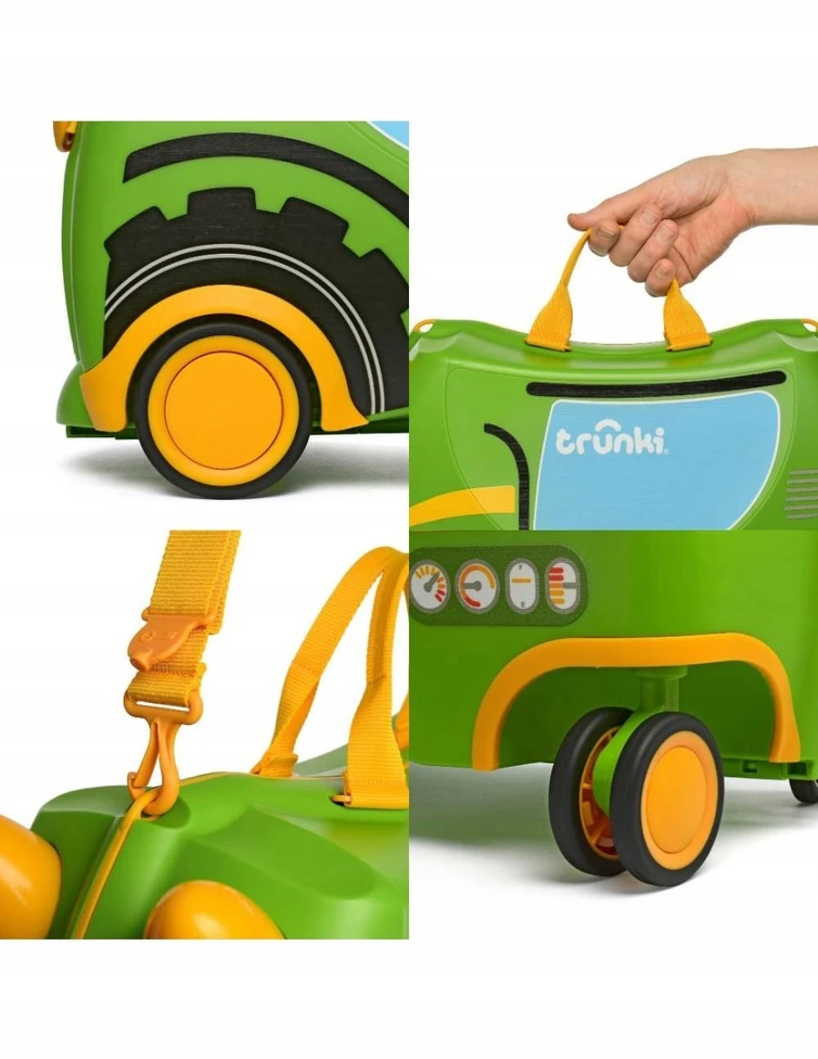 JetWorld Trunki GLIDE360 traktorius Tommy – vaikiškas kelioninis lagaminėlis (TRU0144)
