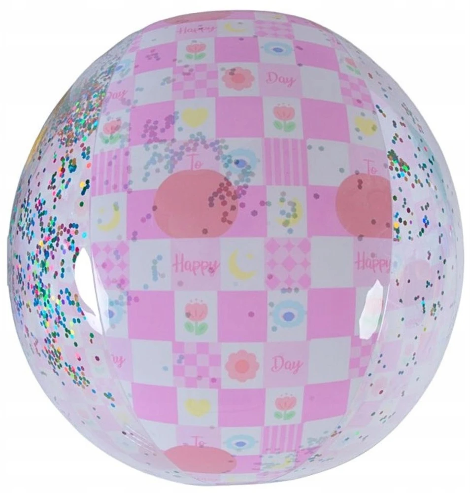 Jilong PRIPUČIAMAS PAPLŪDIMIO KAMUOLYS 50CM BLIZGUTIS ROŽINIS 53197 1077918