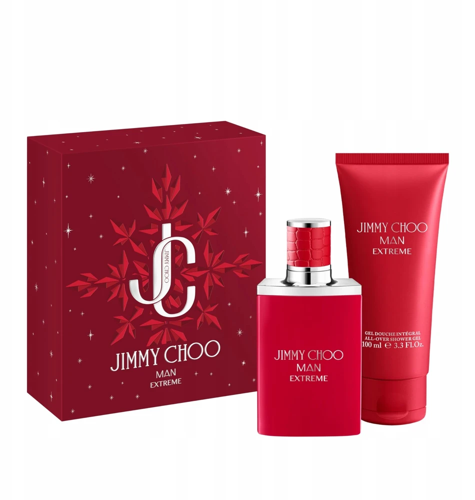 Set Jimmy Choo: Man Extreme Eau De Parfum For Men, 50 ml + Man Extreme Dušo želė For Hair & Body For All Skin Types, 100 ml