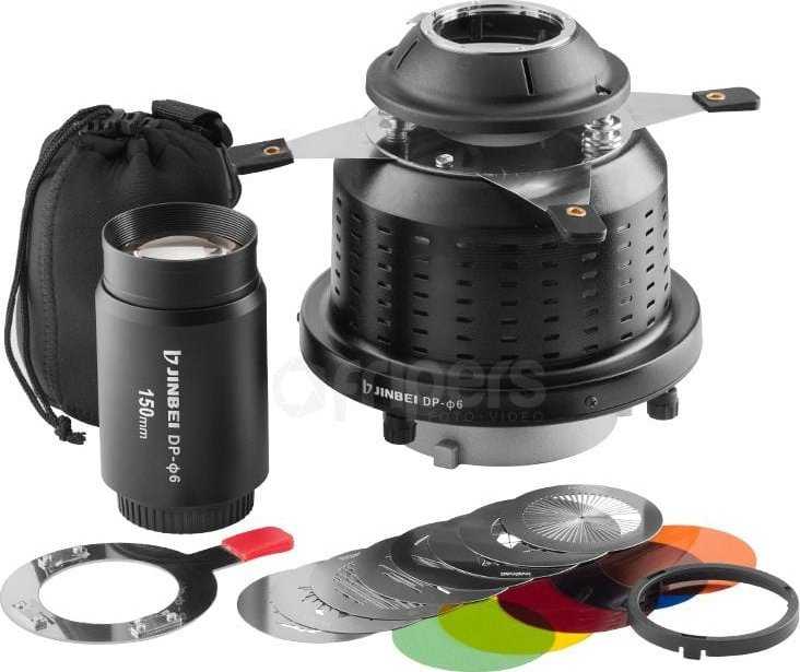 Jinbei Jinbei DP-6 Bowens optinis prožektorius su priartinimu ir filtrais