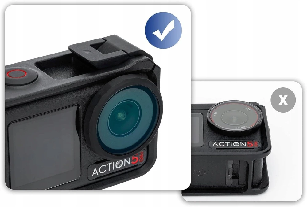 JJC 2x Silikoninis Apsauginis Objektyvo Žiedas Dji Osmo Action 5 Pro / 4 / 3 / Lrr-ack2
