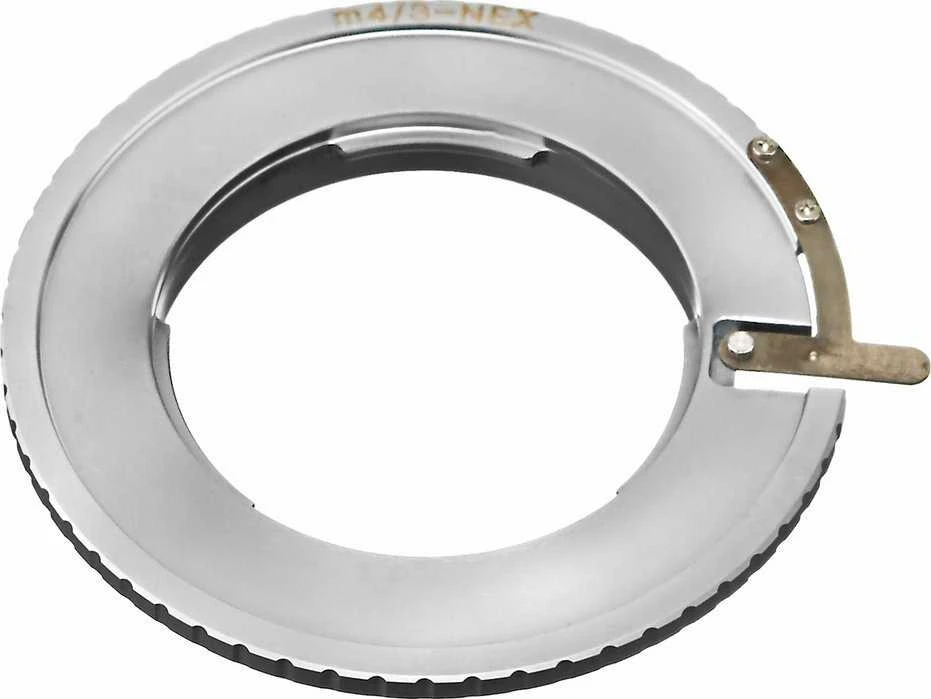 Metalinis M4/3 į NEX adapteris su diafragmos svirtele